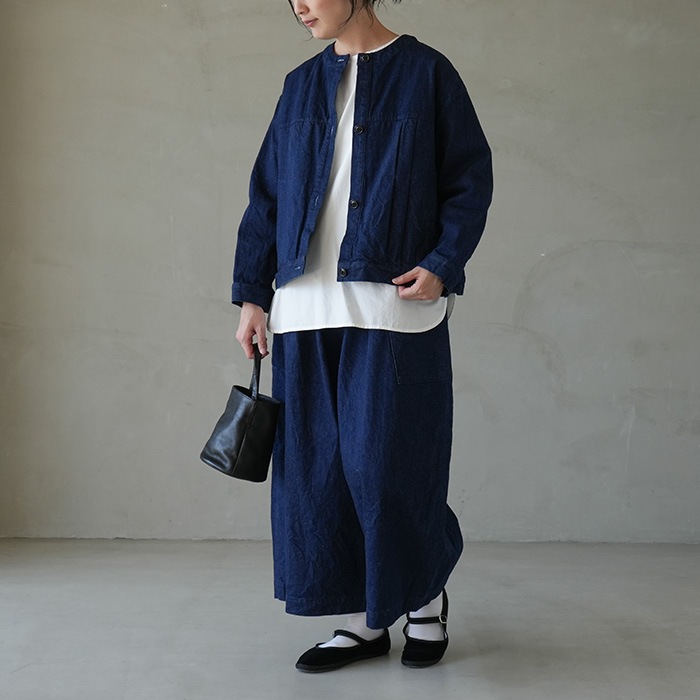 【美品】アトリエダンタン ペリエール　サイドポケットワイドパンツ Atelier d'antan (アトリエ ダンタン) Perriere Cotton Pants