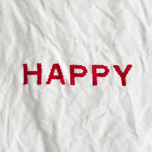 R&D.M.Co- オールドマンズテイラー　リネントートバッグ　HAPPY 4675) / R&D.M.Co-/OLDMANS TAILOR (アールアンドディーエムコー