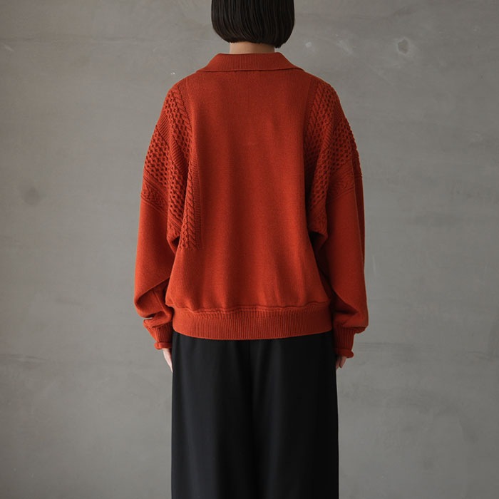40%OFF】（ysk-24aw-kn09) YASHIKI(ヤシキ) / Hatsuyuki Skipper Knit