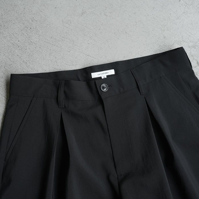 50%OFF】(syt-26ss-p03) SAYATOMO(サヤトモ) / 2-Tack Wide Slacks(2