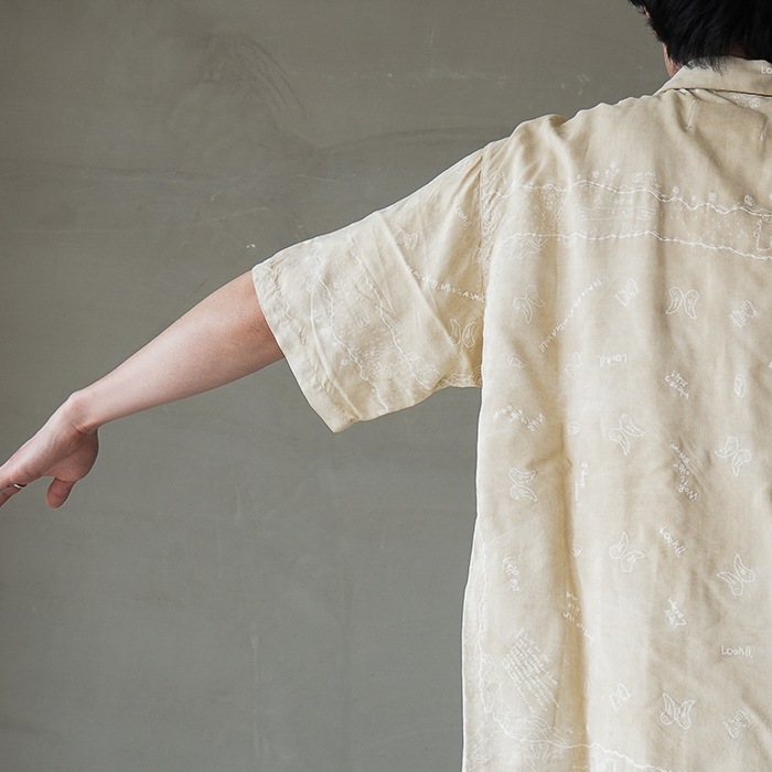 30%OFF】(innat09-s03) /INNAT(インアット) /RAKUGAKI BANDANA SHIRT