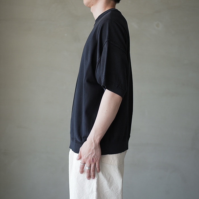 20%OFF】(ysk-26ss-kn12) YASHIKI(ヤシキ) / Mebuki S/S Knit (メブキ