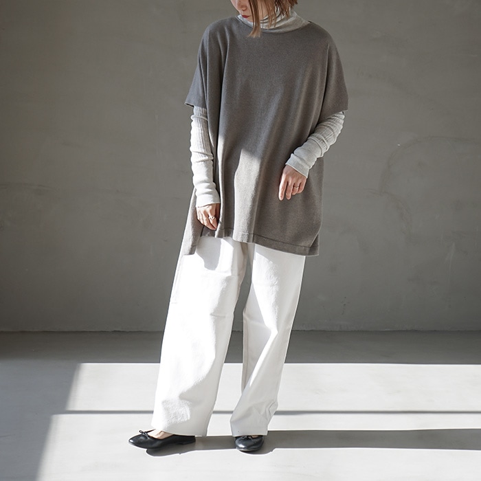 ゴーシュ　タイプライターワイドパンツ　ヴェリテクール　evam eva ゴーシュ タイプライターワイドパンツ ヴェリテクール evam eva