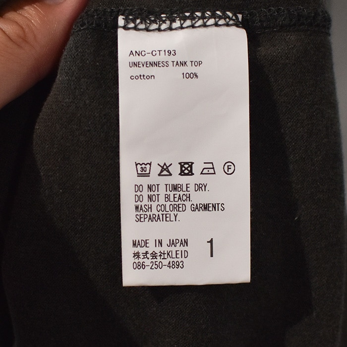 anc-ct193) / ANCELLM(アンセルム) / UNEVENNESS TANK TOP(アン