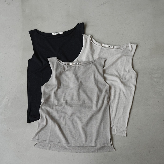 未使用 2023SS エヴァムエヴァ evam eva cotton silk sleeveless コットンシルクスリーブレス ニット M/ベージュ 【2400013889520】 e231k032)/evam eva(エヴァムエヴァ)/cotton silk sleeveless(コットン