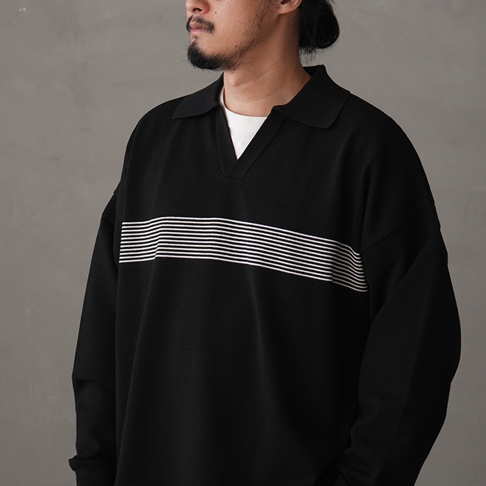 YASHIKI / Shunrin Skipper Knit(BLACK) | シュンリンスキッパー