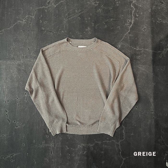 anc-kn42) / ANCELLM(アンセルム) / LINEN TUCK IN KNIT(リネン