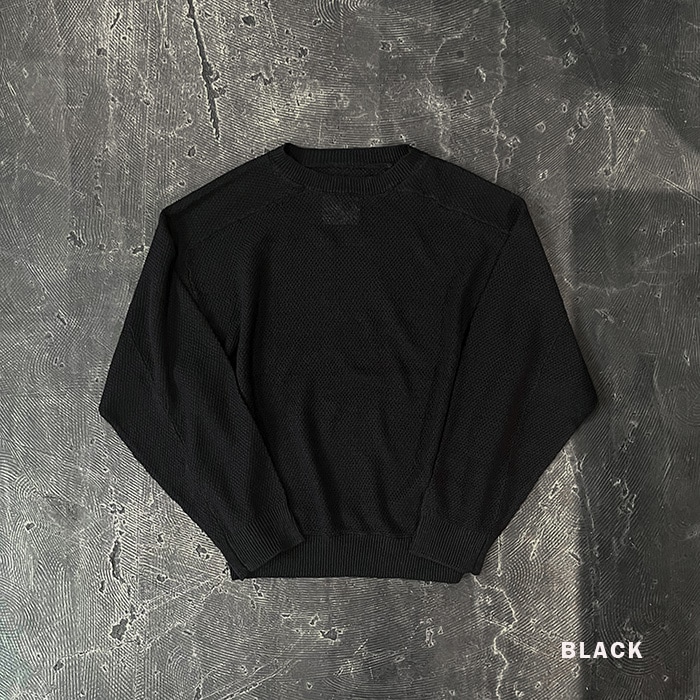 anc-kn42) / ANCELLM(アンセルム) / LINEN TUCK IN KNIT(リネン
