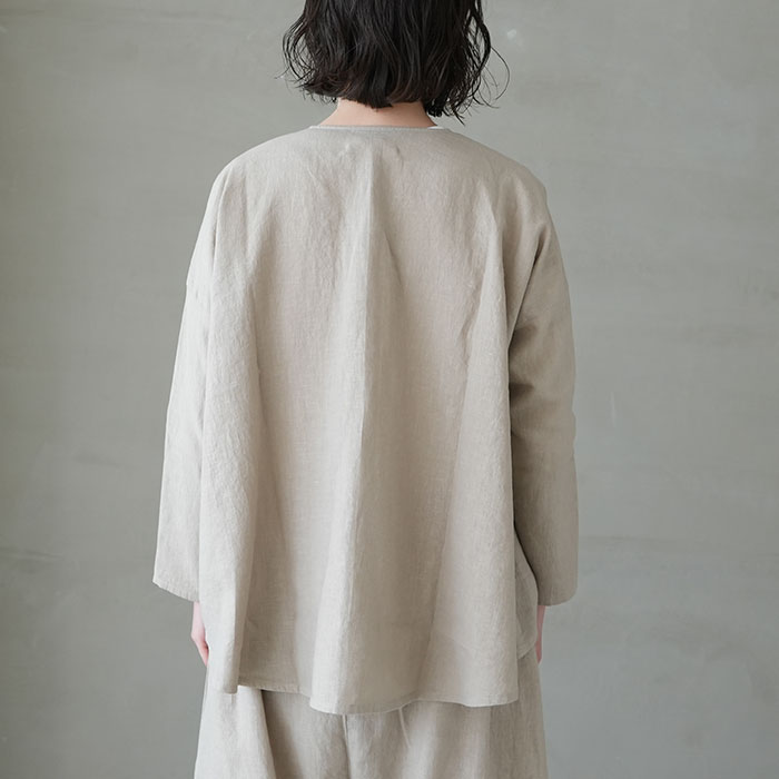 e231t043)/evam eva(エヴァムエヴァ)/water linen shirts(ウォーター