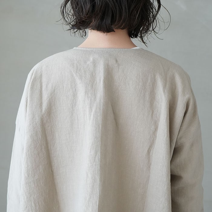 e231t043)/evam eva(エヴァムエヴァ)/water linen shirts(ウォーター