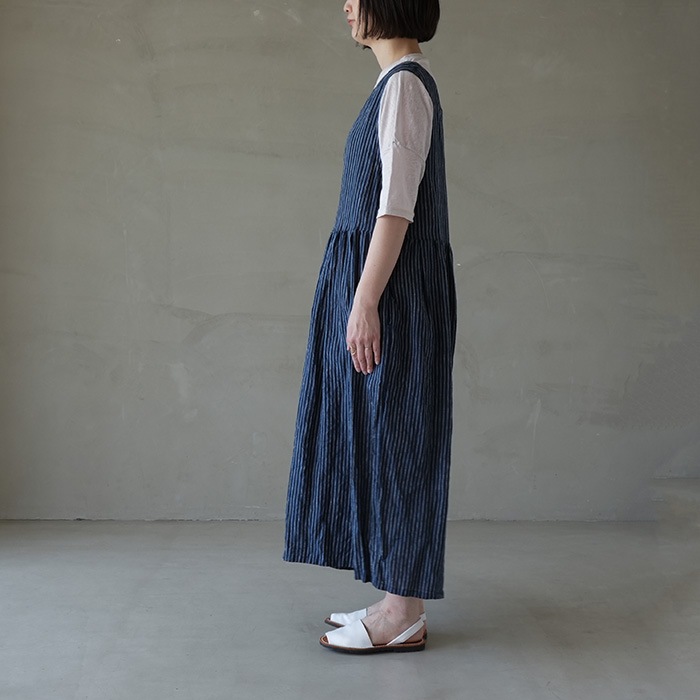 未使用 Vlas Blomme ヴラスブラム リネン100% サロペ ネイビー 13511044_001_002-1000x1334.jpg