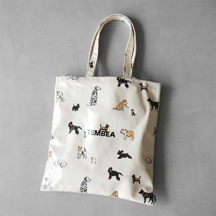 TEMBEA 巾着バッグ　DOG柄 TEMBEA｜巾着 POCHETTE (PVC) DOG-1/ポシェット バッグ 犬 - CDC