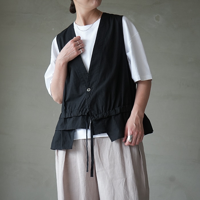 13302046) / Vlas Blomme (ヴラスブラム) / C/L Voile ティアードジレ