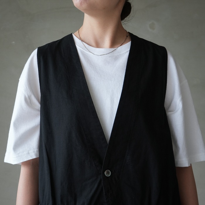 美品 Vlas Blomm ヴラスブラム コットンリネン 綾織 ベスト 【公式通販】