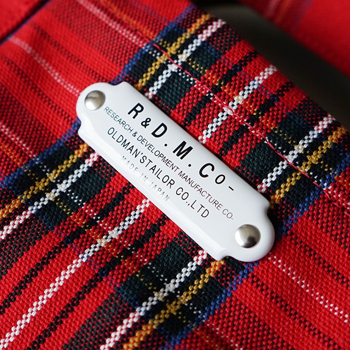 5733) R&D.M.Co-/OLDMANS TAILOR(アールアンドディーエムコー/オールドマンズテーラー) / TARTAN CHECK  DAY BAG (POUCH付)(タータンチェック デイバッグ ポーチ付き ) / メール便不可 | R&D.M.Co-/OLDMANS TAILOR  | WOODY HOUSE LBR