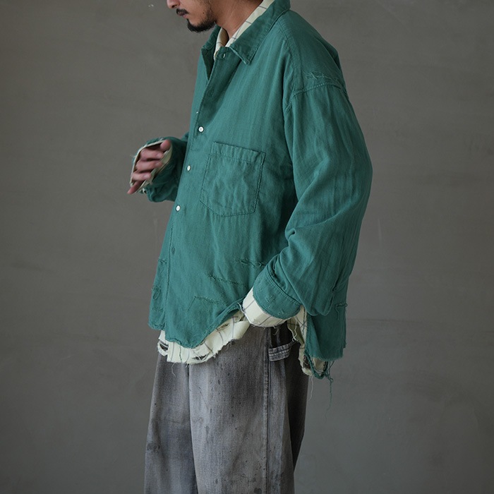 ジャケット・アウター ancellm DOUBLEGAUZE SHIRT(PURPLE) ancellm DOUBLEGAUZE SHIRT(PURPLE)