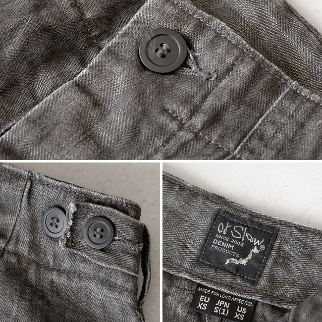 20％OFF】(01-5103-60) / orSlow(オアスロウ) / SUMI DYED LINEN