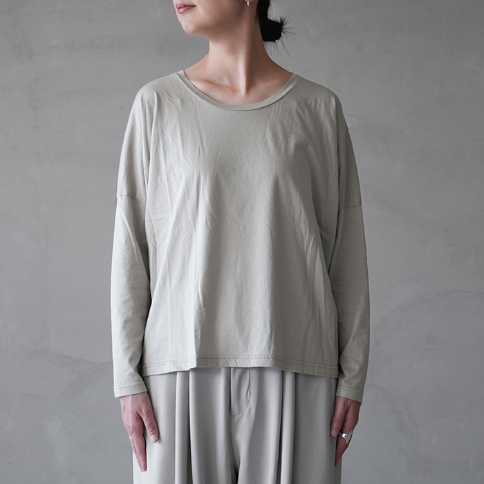 [美品]evam eva■チュニック　プルオーバー evam eva エヴァムエヴァ *リネンニット＋布帛コラボチュニック