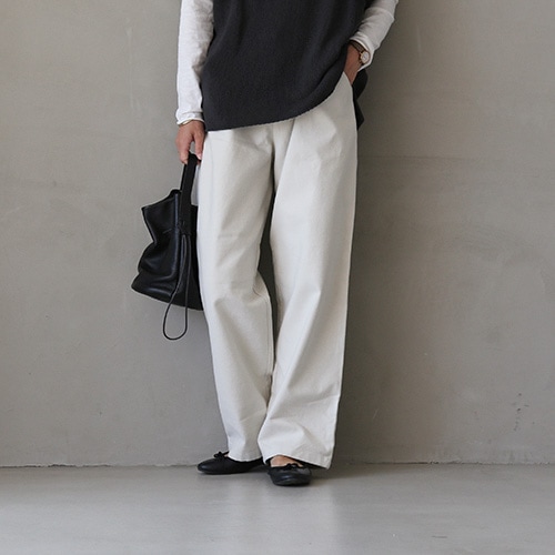 e213t086) / evam eva(エヴァムエヴァ) / raising cotton wide pants