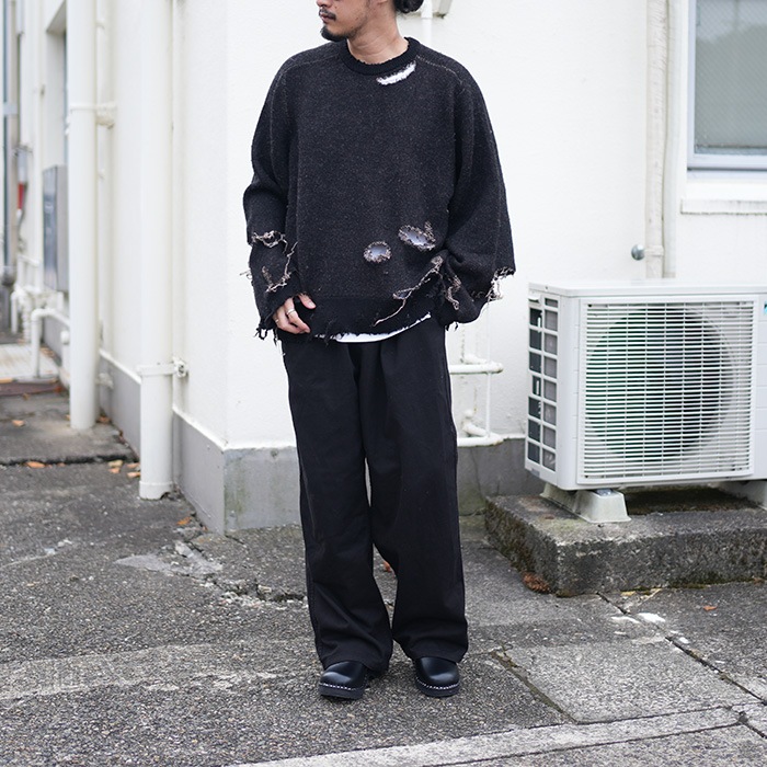 ◎□(anc-kn09) / ANCELLM (アンセルム) / DAMAGE KNIT