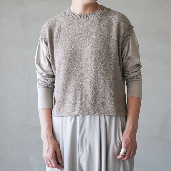 e253k007) / evam eva (エヴァムエヴァ) / wool lily vest(ウール