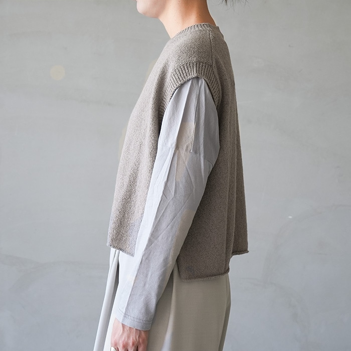 e253k007) / evam eva (エヴァムエヴァ) / wool lily vest(ウール