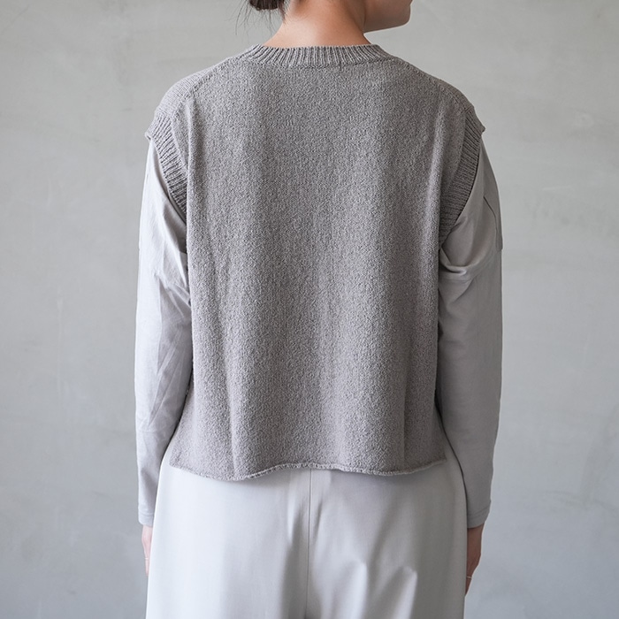 evam eva ウールリリーヤーンベスト e253k007) / evam eva (エヴァムエヴァ) / wool lily vest(ウール