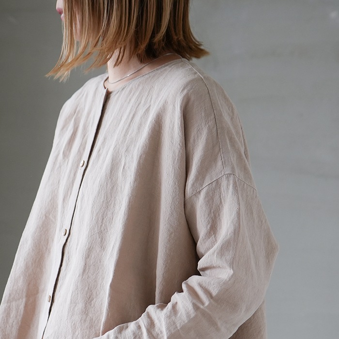e223t013) / evam eva(エヴァムエヴァ) / linen shirts(リネンシャツ