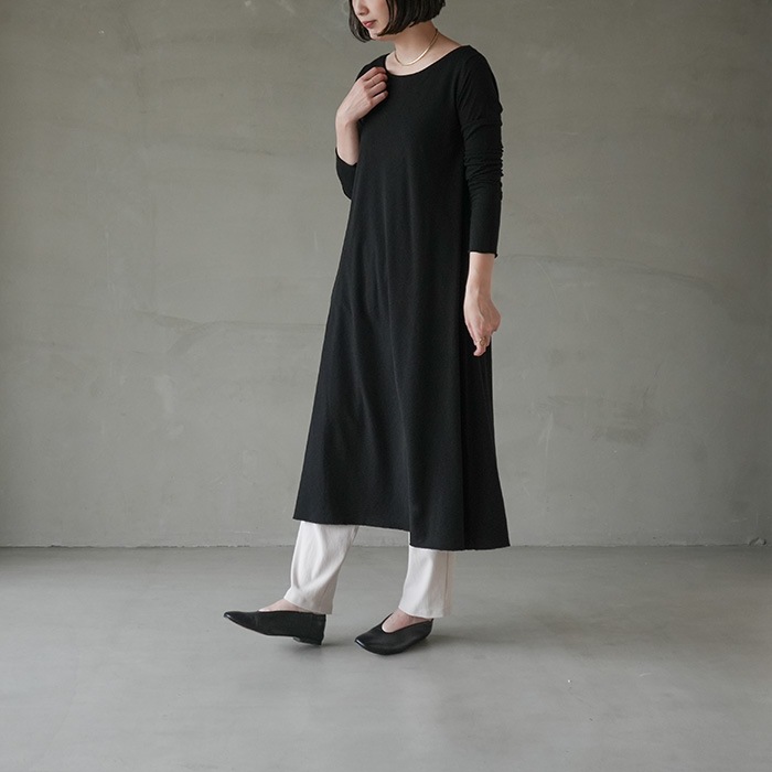 【美品】エヴァムエヴァ　コットンジョーゼットワンピース　M　グレージュ 美品】エヴァムエヴァ コットンジョーゼットワンピース M
