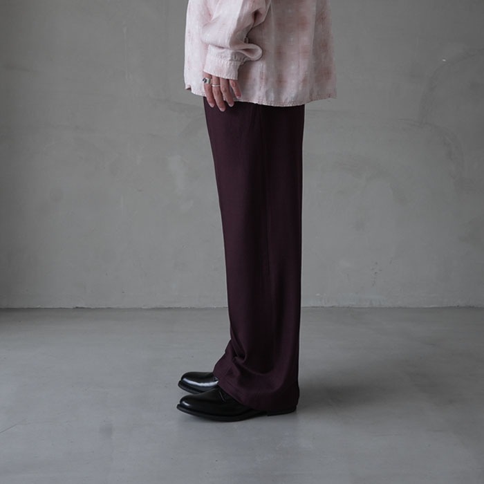 ANCELLM CUT STRIPE EASY SLACKS 黒新品1