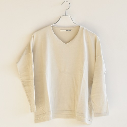2022SS evam eva エヴァムエヴァ raising yarn v neck pullover コットンニットプルオーバー/オフホワイト トップス【2400013438544】 E201K015) / evam eva(エヴァムエヴァ) / raising yarn V neck PO