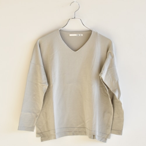 evam eva - 2022SS evam eva エヴァムエヴァ raising yarn v neck pullover コットンニットプルオーバー/オフホワイト トップス【2400013438544】 evam eva - 2022SS evam eva エヴァムエヴァ raising yarn v