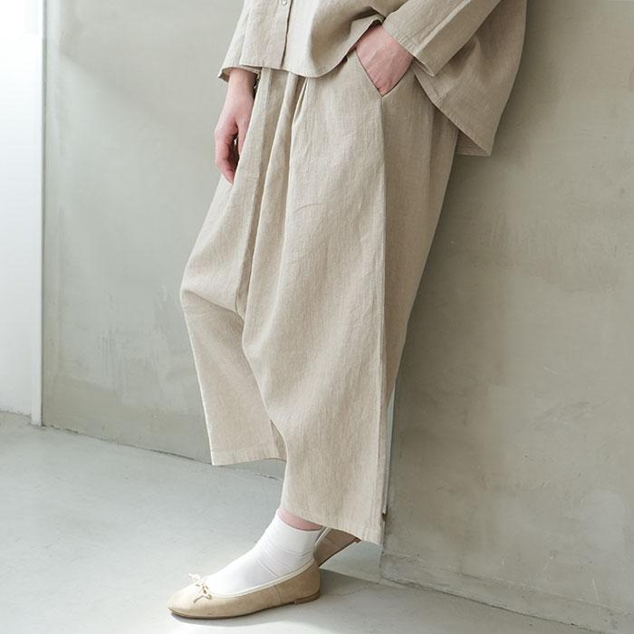 美品★evam eva エヴァムエヴァ★23SS ウォーターリネンパンツ 美品☆evam eva エヴァムエヴァ☆23SS ウォーターリネンパンツ