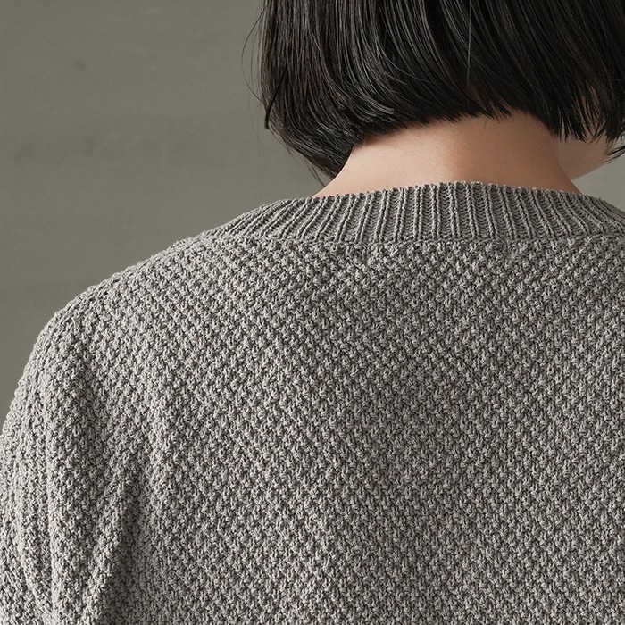 e251k004) / evam eva (エヴァムエヴァ) /moss stitch vest(モス