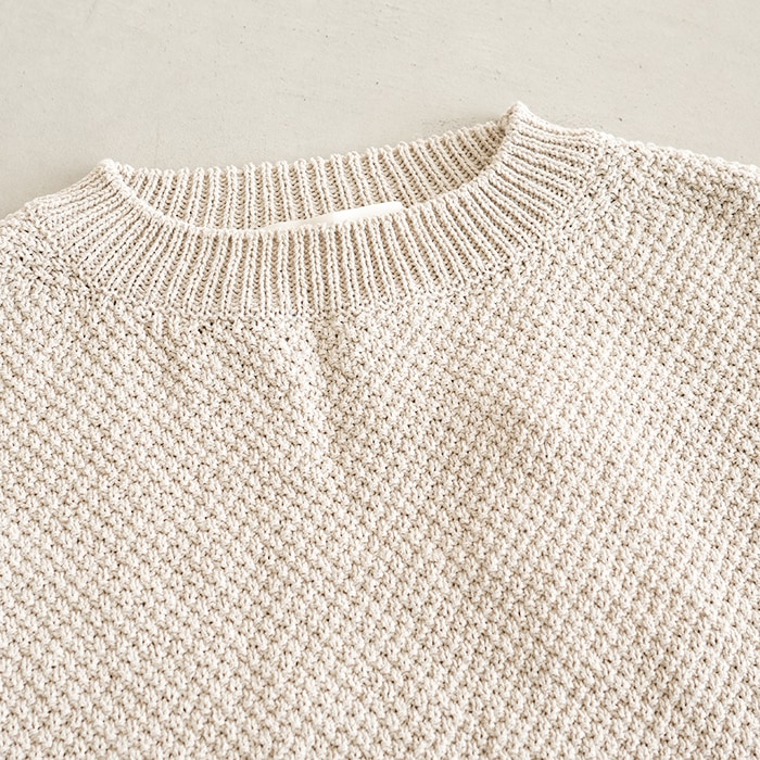 e251k004) / evam eva (エヴァムエヴァ) /moss stitch vest(モス