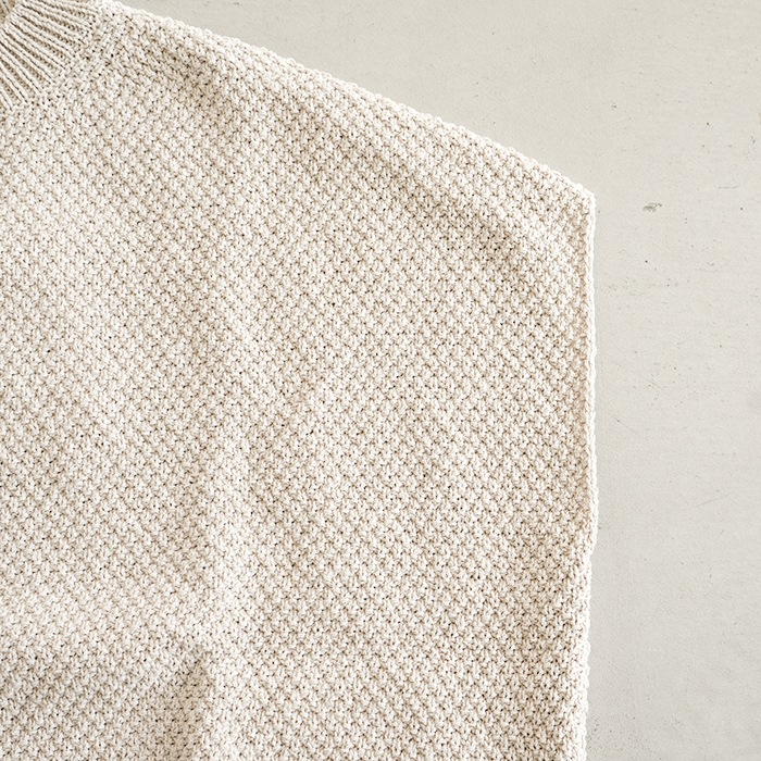 e251k004) / evam eva (エヴァムエヴァ) /moss stitch vest(モス