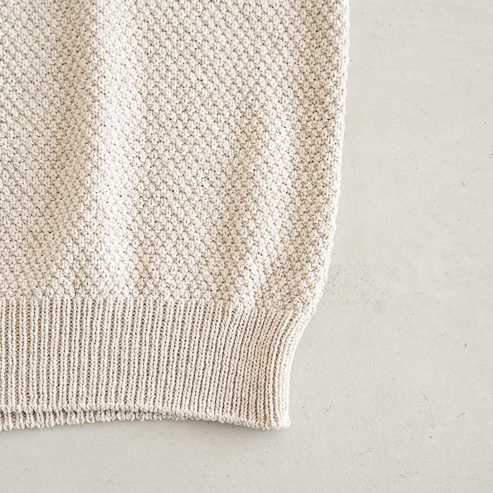 e251k004) / evam eva (エヴァムエヴァ) /moss stitch vest(モス