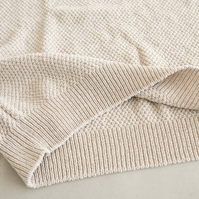 e251k004) / evam eva (エヴァムエヴァ) /moss stitch vest(モス