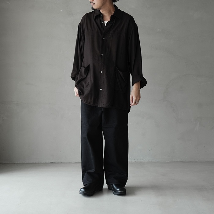 barbell object bo-24s-s01 loan poプルオーバー barbell object24SSプルオーバーシャツ barbell object 「bo-24s-s01