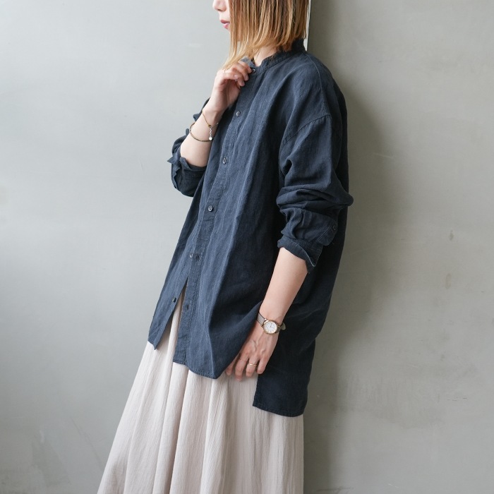 e223t016) / evam eva(エヴァムエヴァ) / linen shirts(リネンシャツ