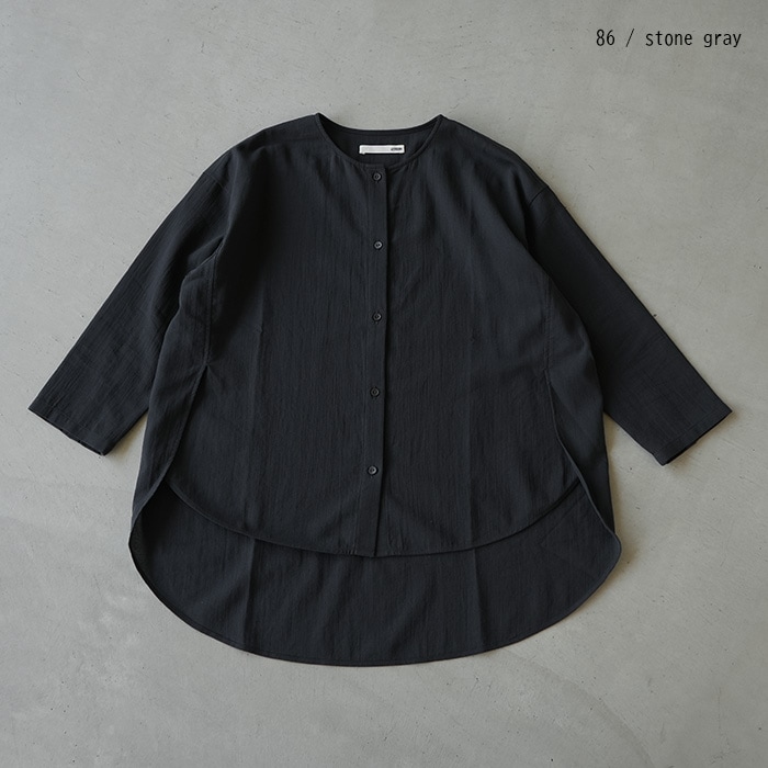 e231t195) / evam eva (エヴァムエヴァ) /cotton slit shirts(コットン