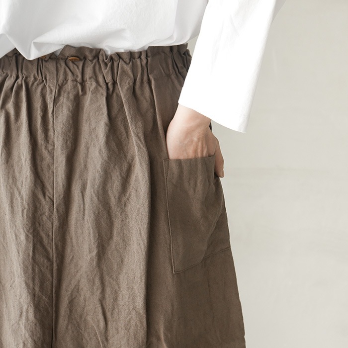 【新品タグつき】Vlas blomme コルトレイクリネン サルエルパンツ Vlas blomme (ヴラスブラム) ウォッシュドリネン サルエルパンツ