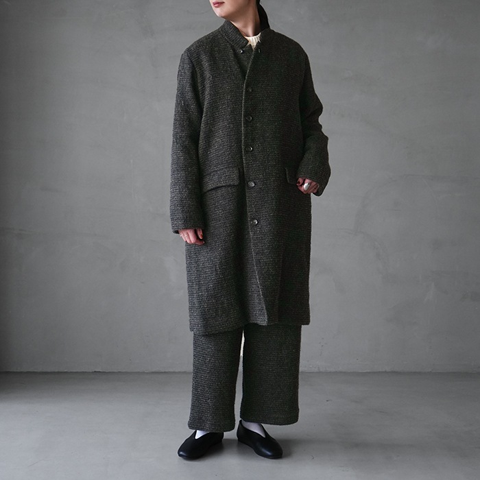 vlas blomme ヴラスブラム ウールリネンコート 13410115) / Vlas Blomme (ヴラスブラム) / Linen Wool Waffle 2Way