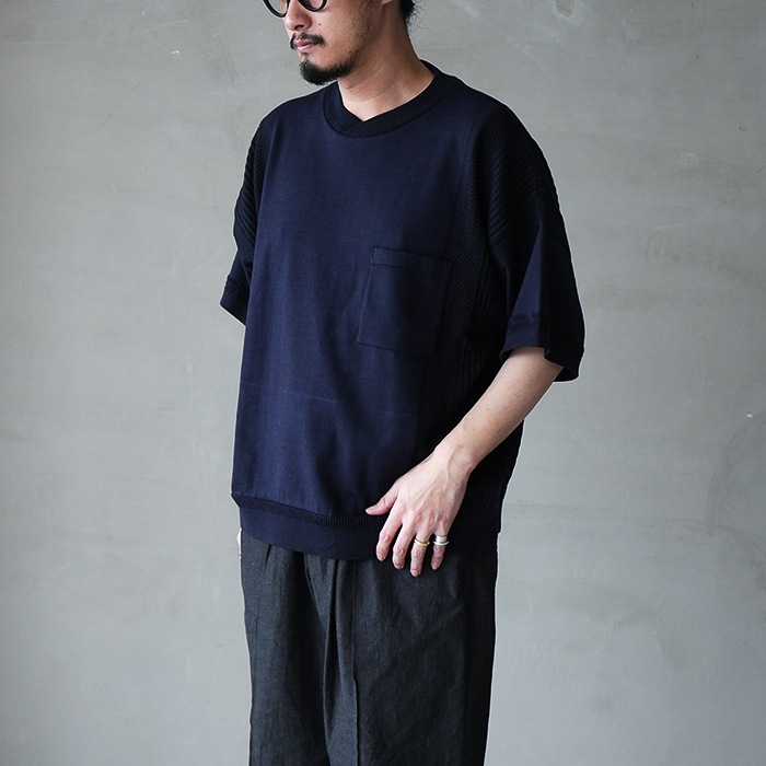 トップス YK SHEER COTTON-LINEN PLAID LAYER BLOUSE(XS White): Y's｜THE SHOP