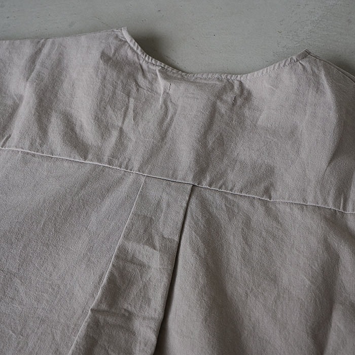 □(e243t060) / evam eva(エヴァムエヴァ) /cotton no collar shirt