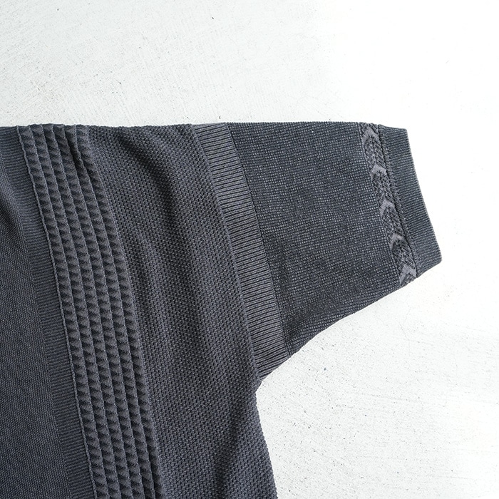 10%OFF】(ysk-26ss-kn11) YASHIKI(ヤシキ) / Aotsuyu Knit Polo (ア