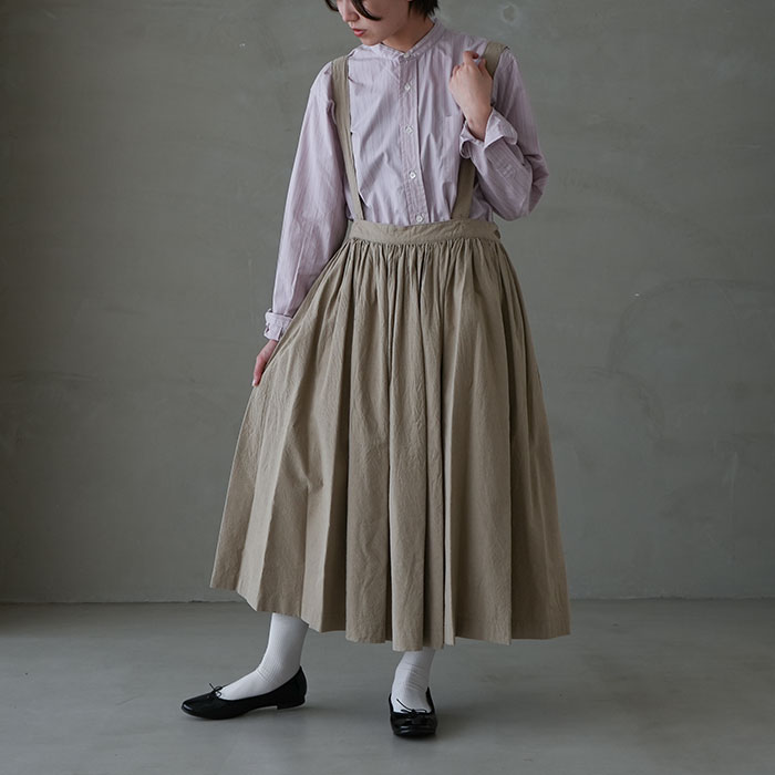 30%OFF】(l2301-sk004) / LENO(リノ) / GATHER SKIRT(ギャザースカート