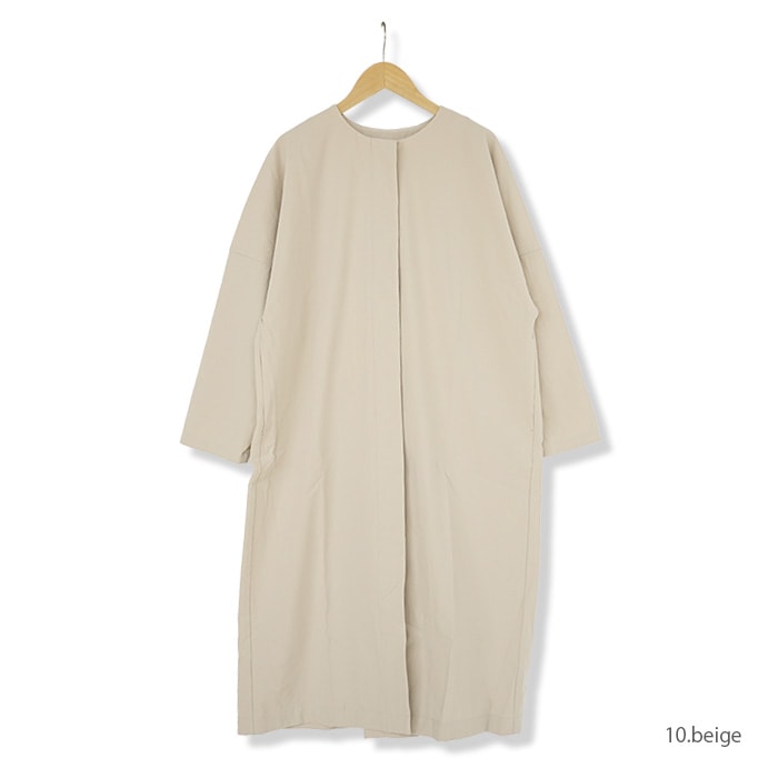 e221t021) / evam eva(エヴァムエヴァ) / no collar coat(ノー