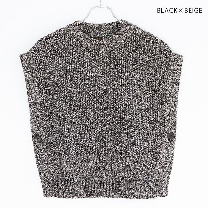 bn-26sl-006)/ BATONER(バトナー) / MIXED COLOR SIDE OPEN VEST