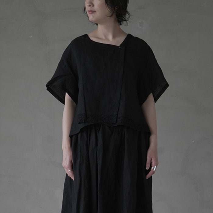 13121064) Vlas Blomme (ヴラスブラム) / Monochrome Linen レイヤード